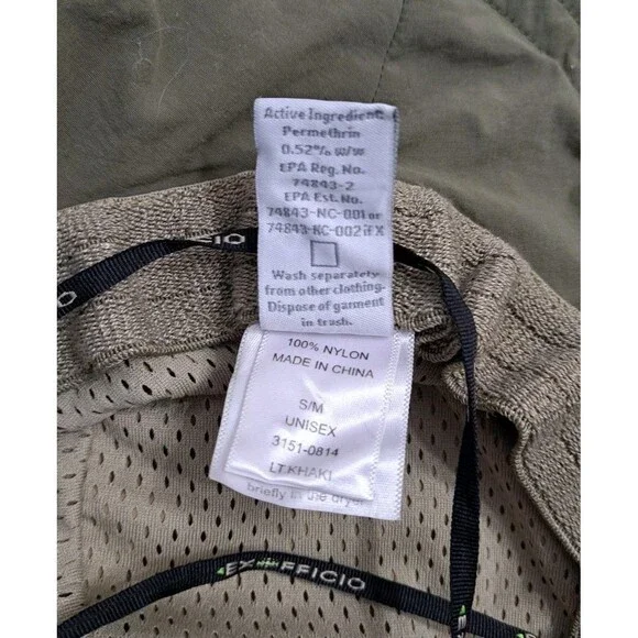 Exofficio Sun Hat Beige Khaki Boonie Bucket Safari Insect Bug Shield Repellent - Picture 7 of 7